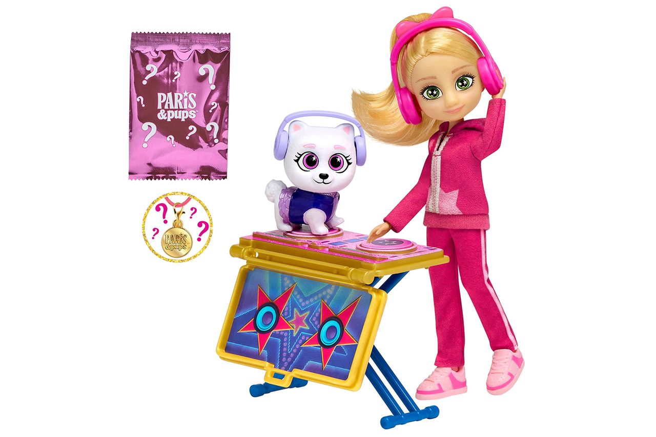 Paris & Pups Paris Star DJ Doll & Bijou Puppy Playset Credit: Walmart