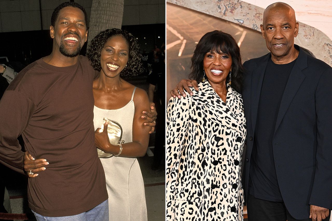 From left: Denzel Washington and Pauletta Washington attend the premiere of ‘Courage Under Fire’ at Samuel Goldwyn Theater at the Academy of Motion Picture Arts and Sciences in Beverly Hills, Calif., on July 8, 1996; Pauletta Washington and Denzel Washington attend the ‘Gladiator II’ premiere at TCL Chinese Theatre in L.A. on Nov. 18, 2024Credit: Ron Galella Collection via Getty; Gilbert Flores/Variety via Getty