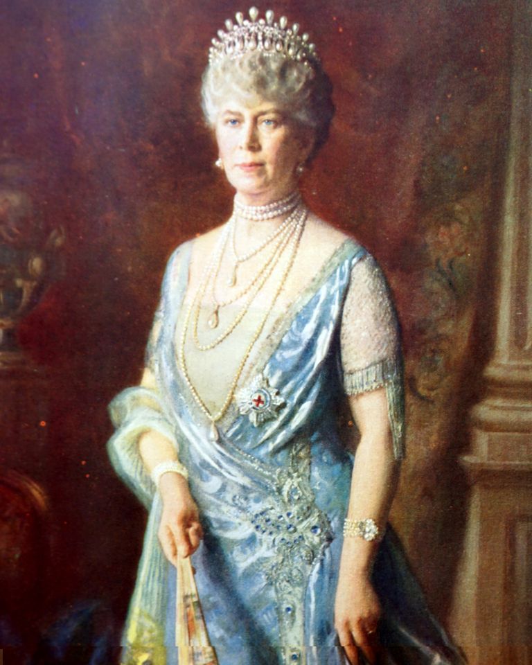 Portrait of Queen Mary of Teck (1867-1953) Queen Consort. Dated 20th Century. Portrait of Queen Mary of Teck, circa 20th century.Credit: Universal History Archive/Universal Images Group via Getty
