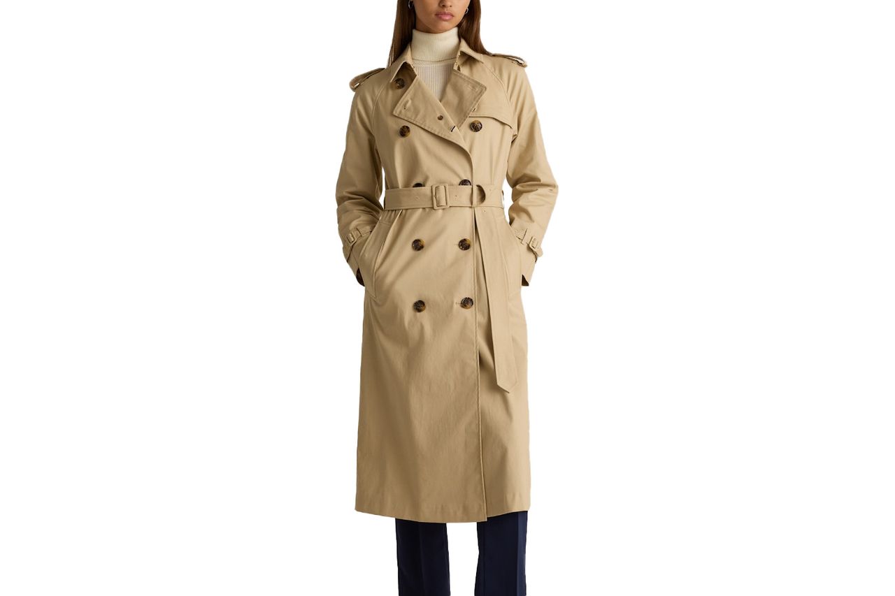 Quince Comfort Stretch Long Trench Coat Credit: Quince