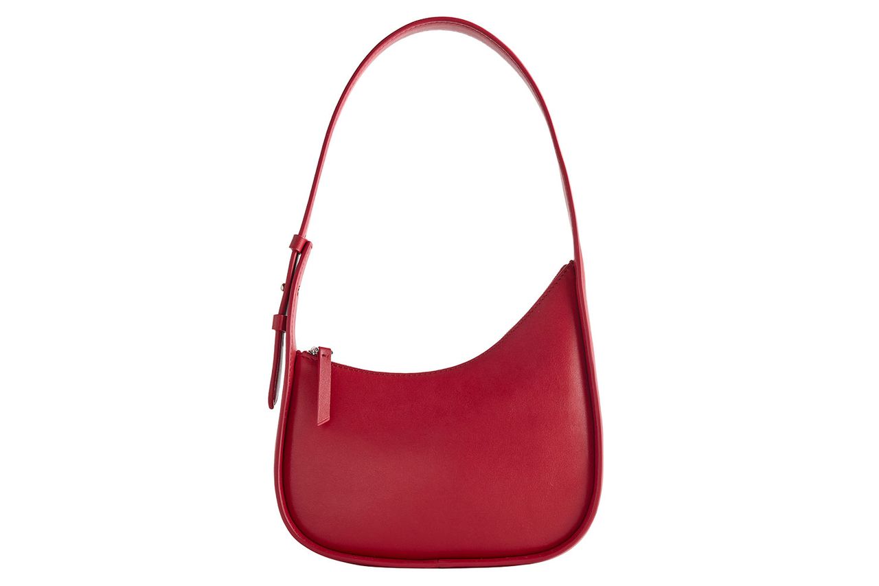 Quince Italian Leather Asymmetrical Mini Shoulder Bag Credit: Quince