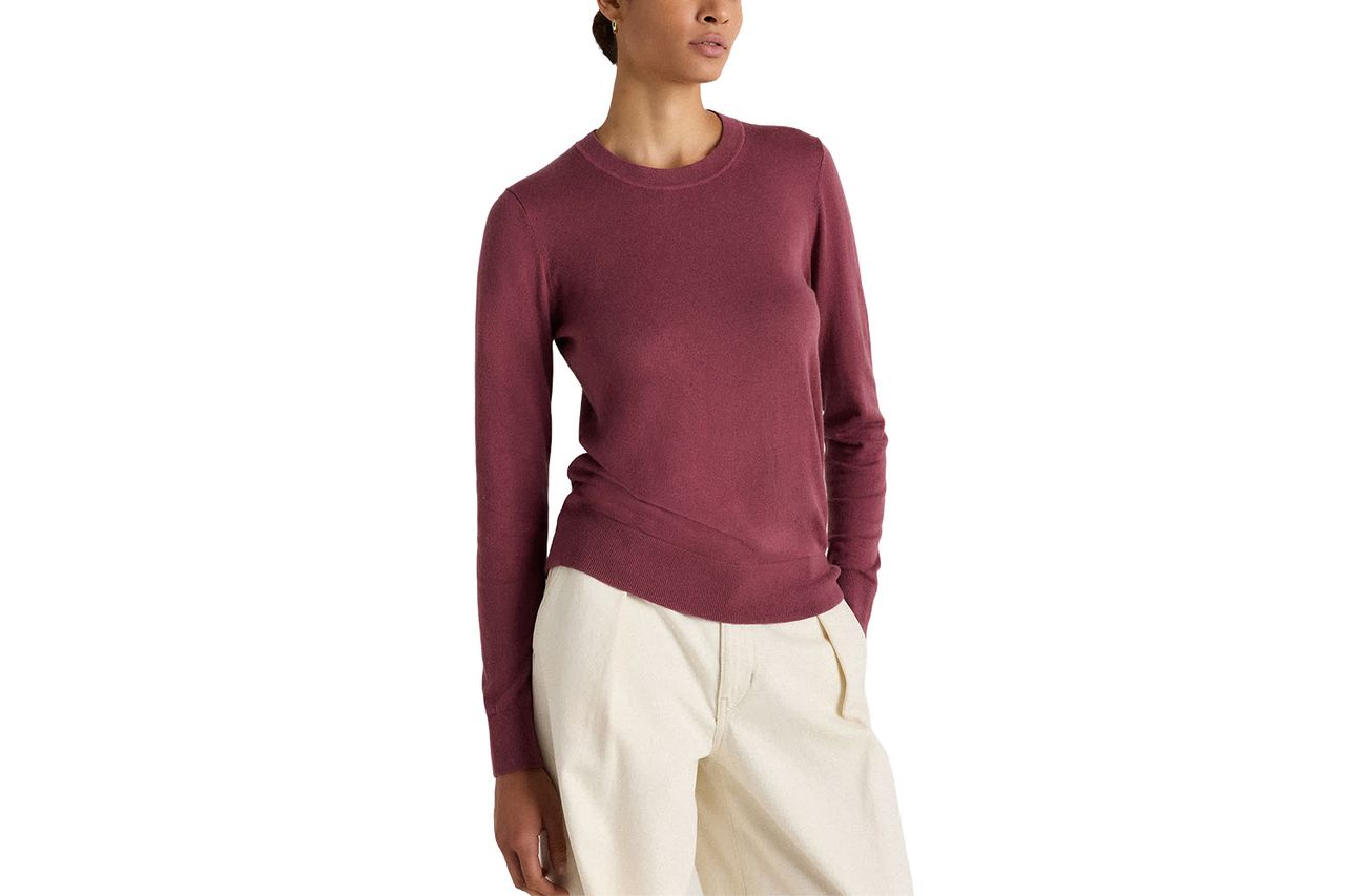 Lightweight Cotton Cashmere Crew Sweater Credit: Quince