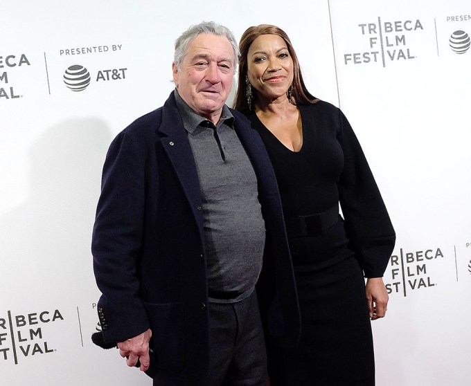 Robert De Niro & Grace Hightower pose