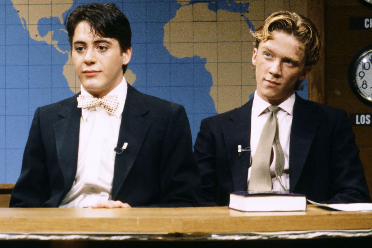 Robert Downey Jr., Anthony Michael Hall during 'Weekend Update' on April 14, 1986 Robert Downey Jr. and Anthony Michael Hall on ‘Saturday Night Live’Credit: Alan Singer/NBCU Photo Bank/NBCUniversal via Getty