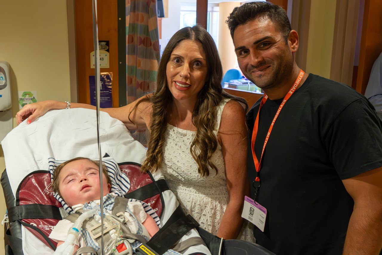 Couple Jackie Rocco and Anthony Troiano with their son AnthonyCredit: Jackie Rocco/Blythedale Children's Hospital