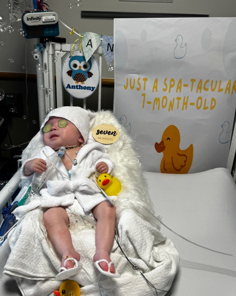 Anthony turning 1-month at the timeCredit: Jackie Rocco/Blythedale Children's Hospital