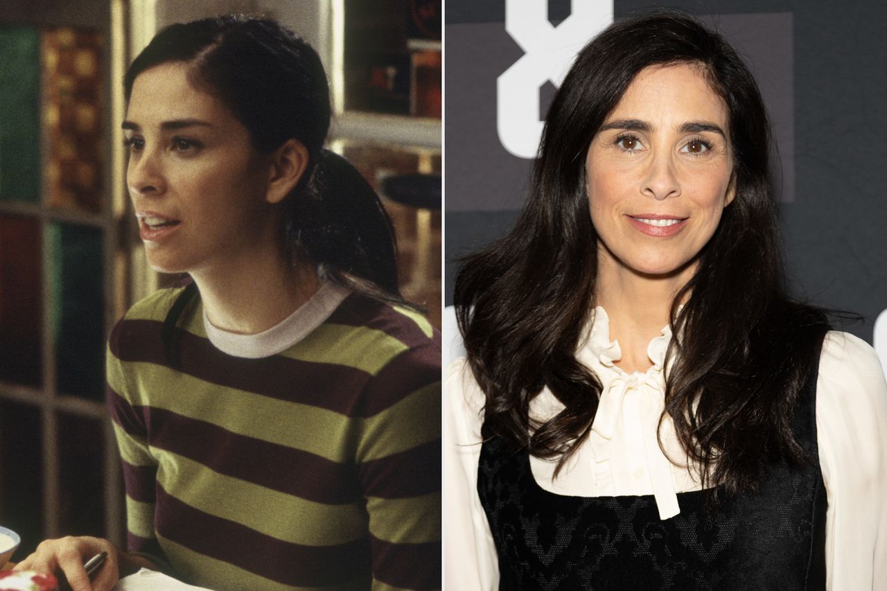 From left: Sarah Silverman as Patty Di Marco in 2003’s ‘School of Rock’; Sarah Silverman attends the Bring Change to Mind Revels and Revelations Celebration at the Ford Mason Center for Arts & Culture in San Francisco on April 27, 2026Credit: Everett; Getty