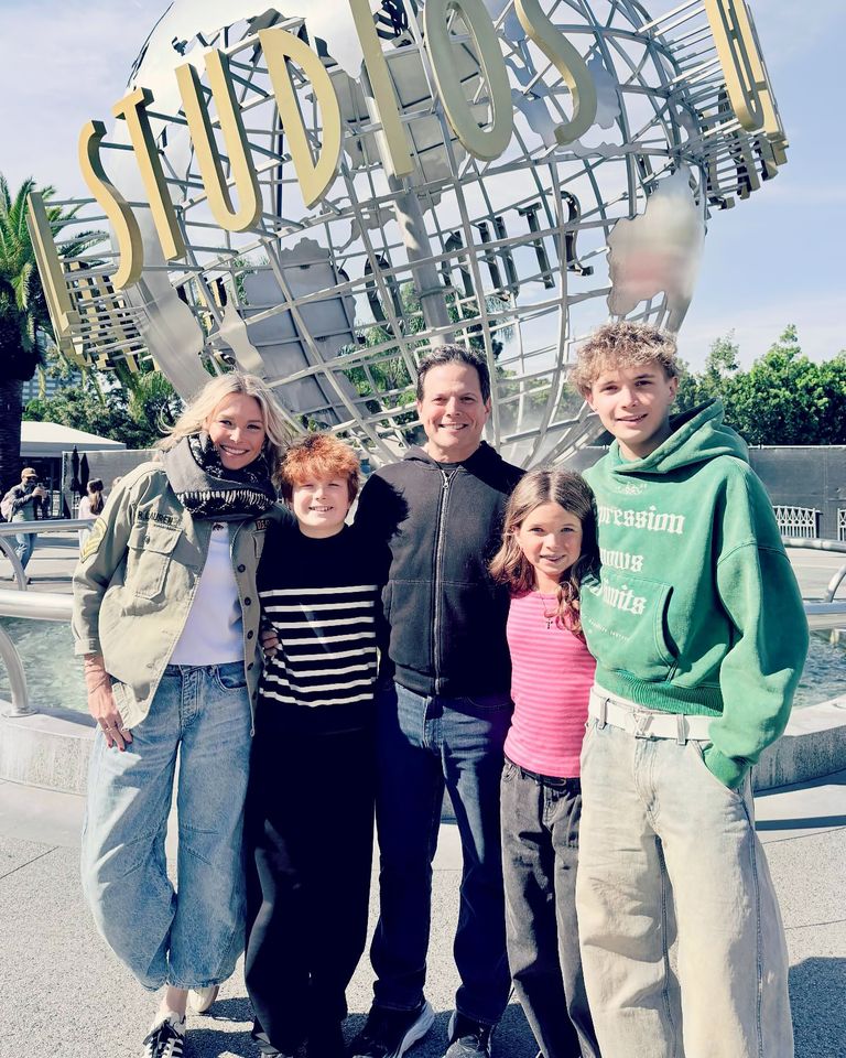Scott Wolf with Kelley Wolf and their kids Kelley Wolf and Scott Wolf with their three children at Universal Studios in L.A. in February 2026Credit: Scott Wolf/Instagram