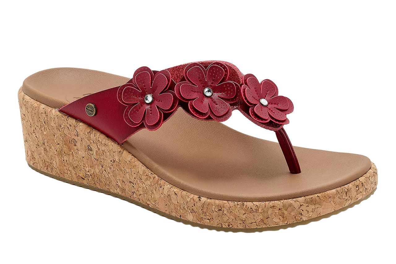 Skechers Cali Arch Fit Beverlee Floral Thong Sandals Credit: QVC