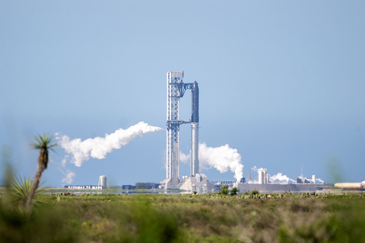 The SpaceX Starship V3 is seen docked at on a launch pad at Starbase on May 21, 2026 in Boca Chica Beach, The SpaceX Starship V3 is seen docked at on a launch pad at Starbase on May 21, 2026 in Boca Chica Beach, TexasCredit: Brandon Bell/Getty
