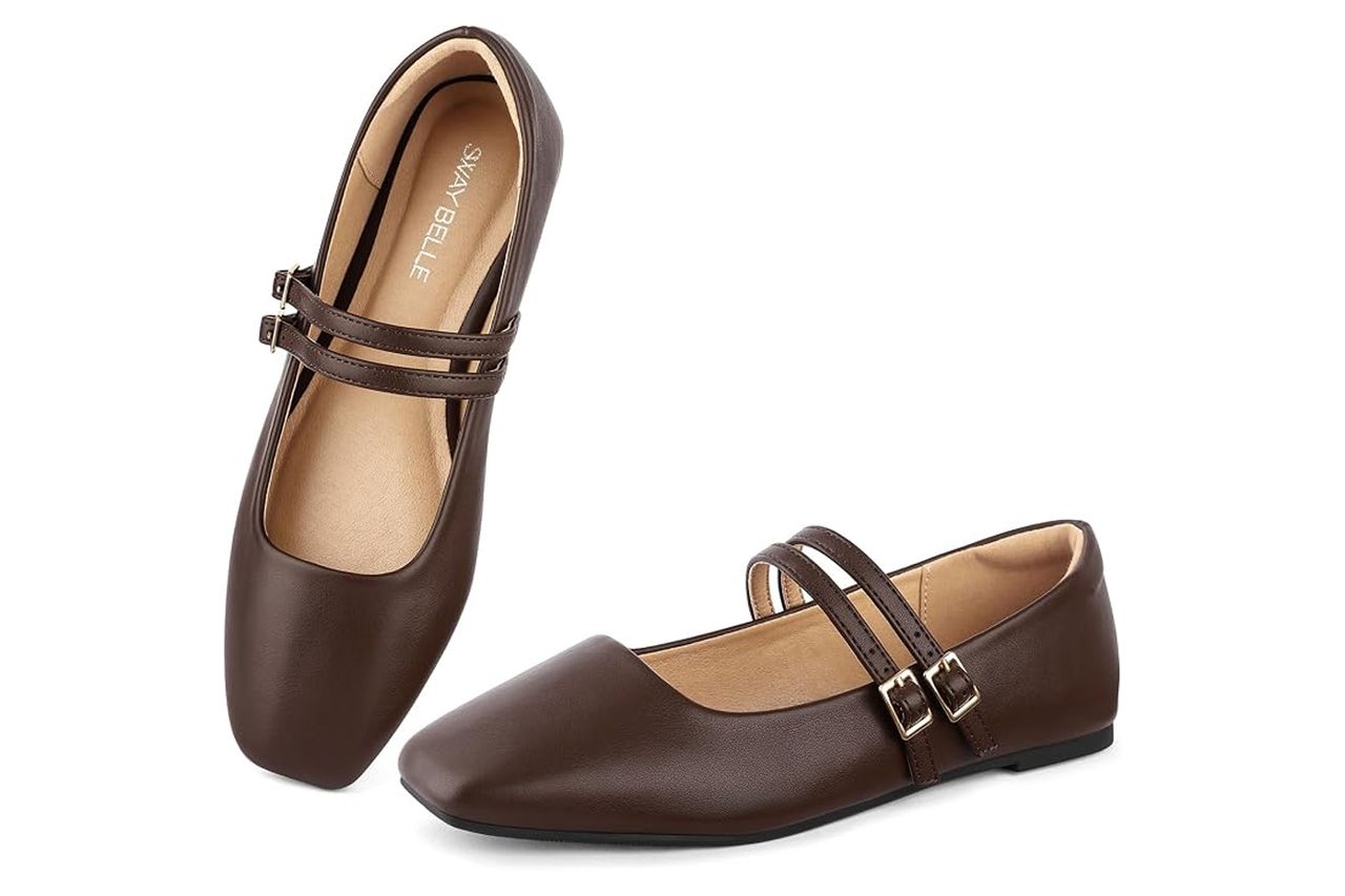 SWAY BELLE Womens Mary Jane Flats Credit: Amazon