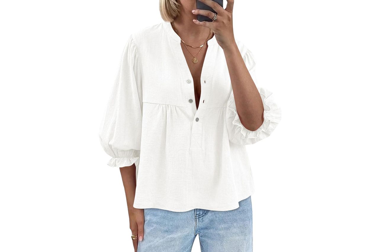 Amazon Tankaneo Womens Puff Sleeve Babydoll Top Credit: Amazon