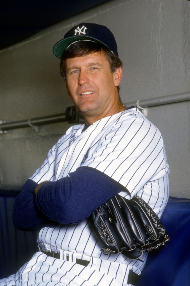 Tommy John at a Major League Baseball game at Yankee Stadium circa 1987Credit: Focus on Sport/Getty
