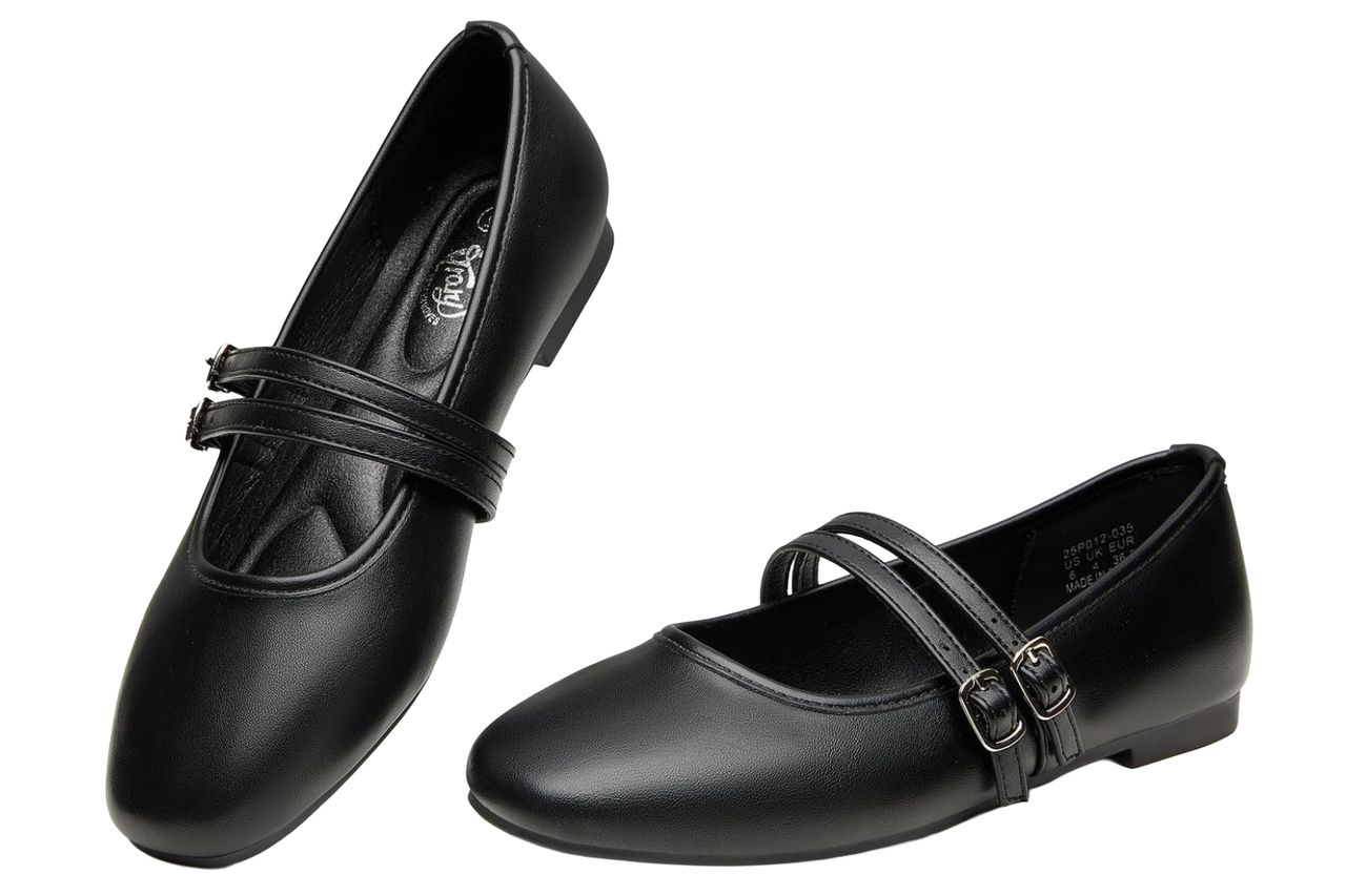 Trary Mary Jane Shoes Women Square Toe Flats for Women Dressy Ballet Flat Mary Jane Flats with Buckle Strap Comfortable Slip On Casual Shoes Credit: Amazon