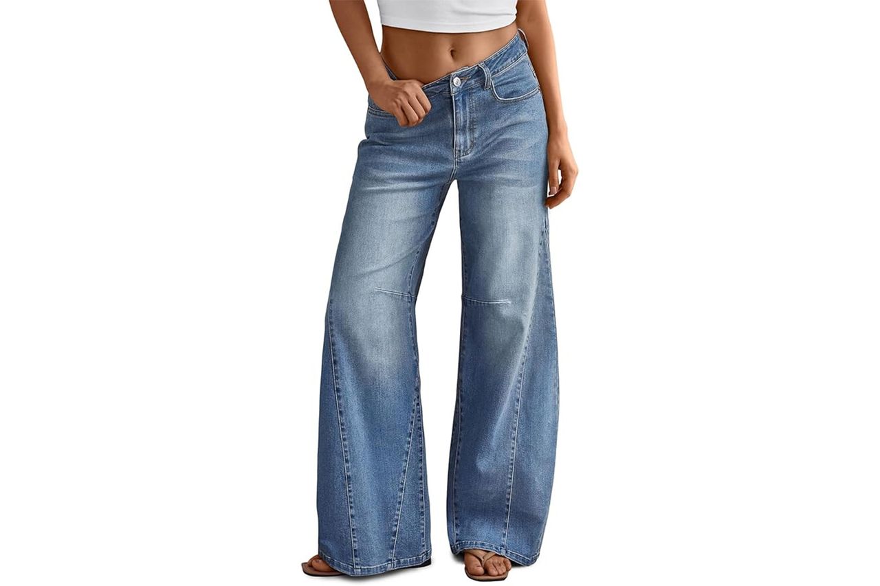 Trendy Queen Women's High Waisted Wide Leg Barrel Jeans Credit: Amazon