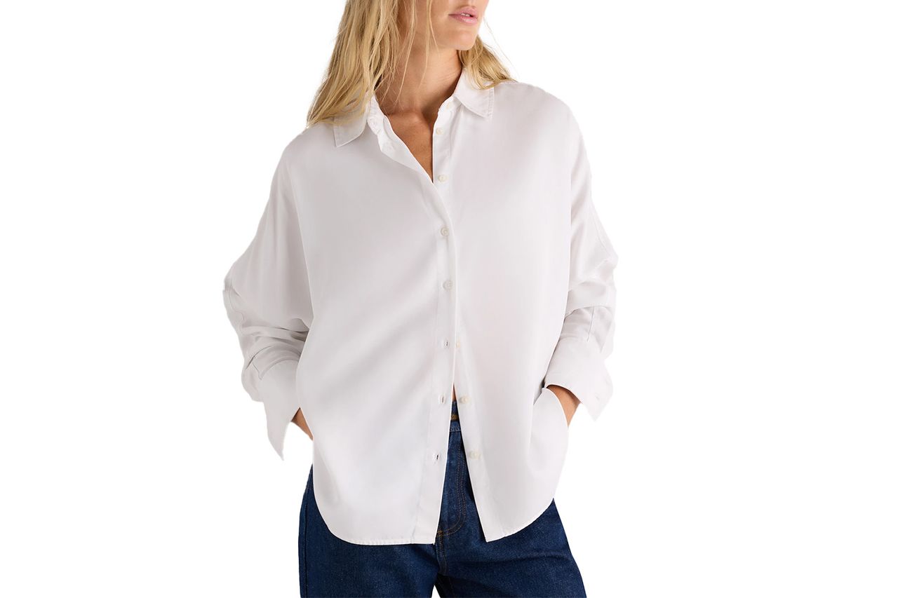 Vintage Wash Tencel Dolman Long Sleeve Shirt Credit: Quince