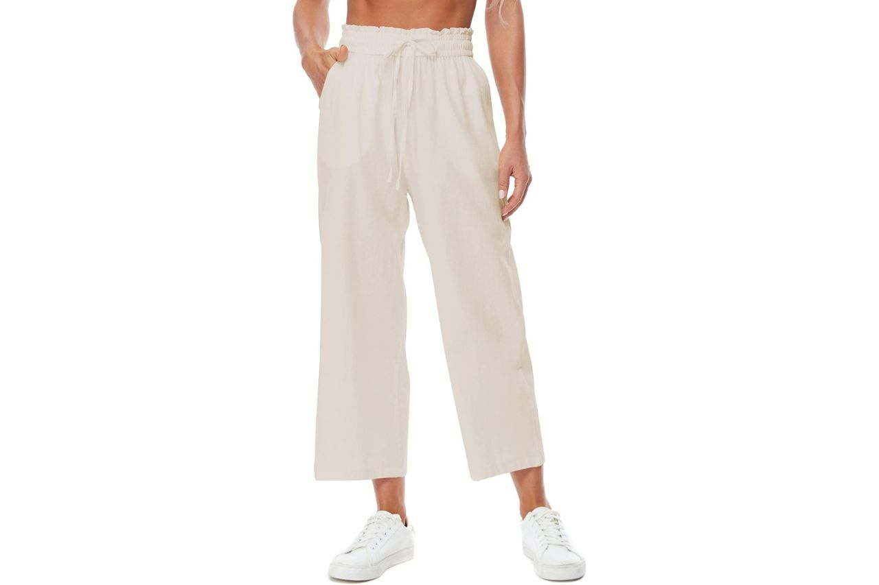 womens linen pants wide leg high waisted Credit: Amazon