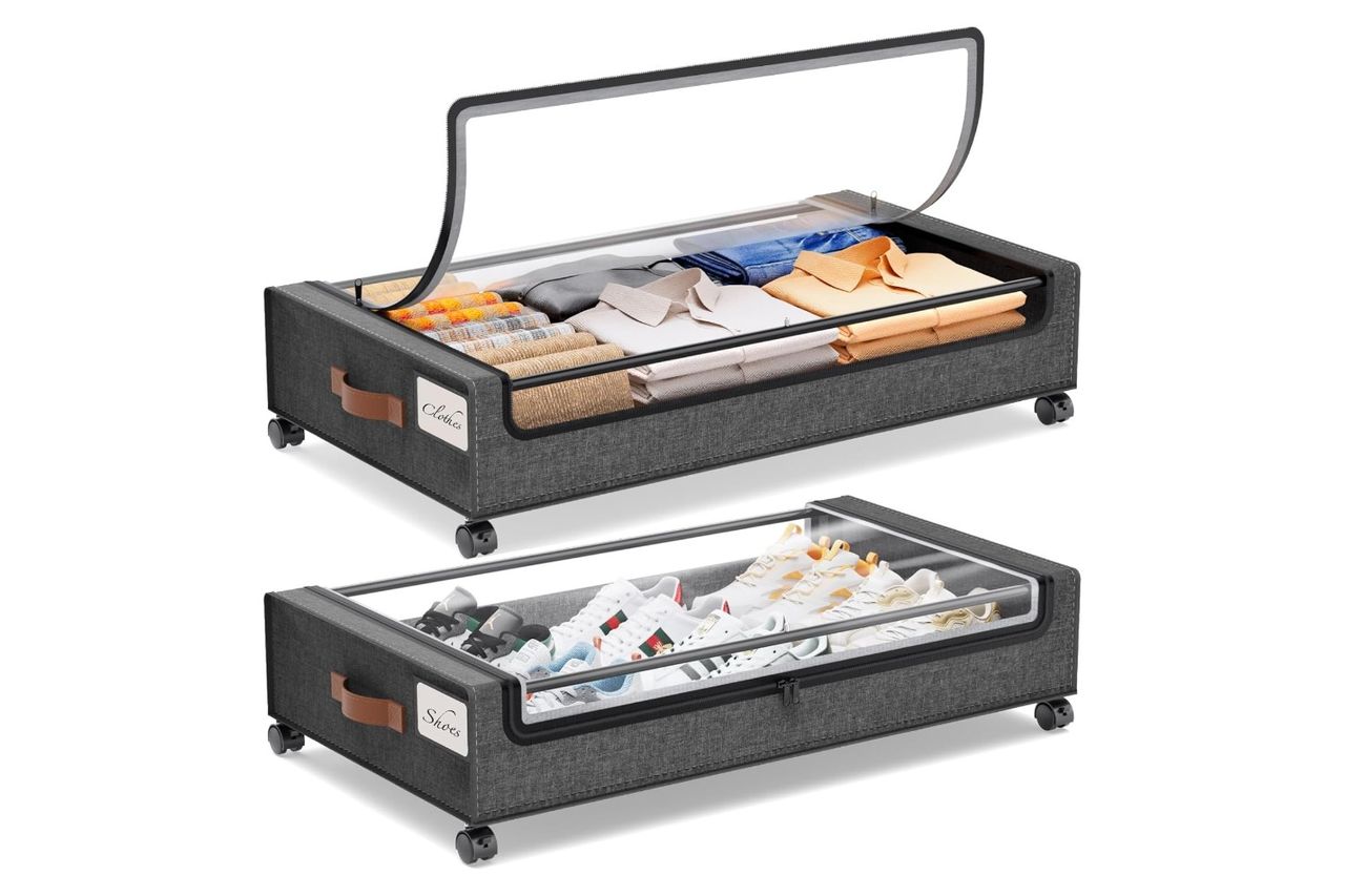 Yecaye Under Bed Storage With Wheels 2Pack Under Bed Storage Containers Credit: Amazon