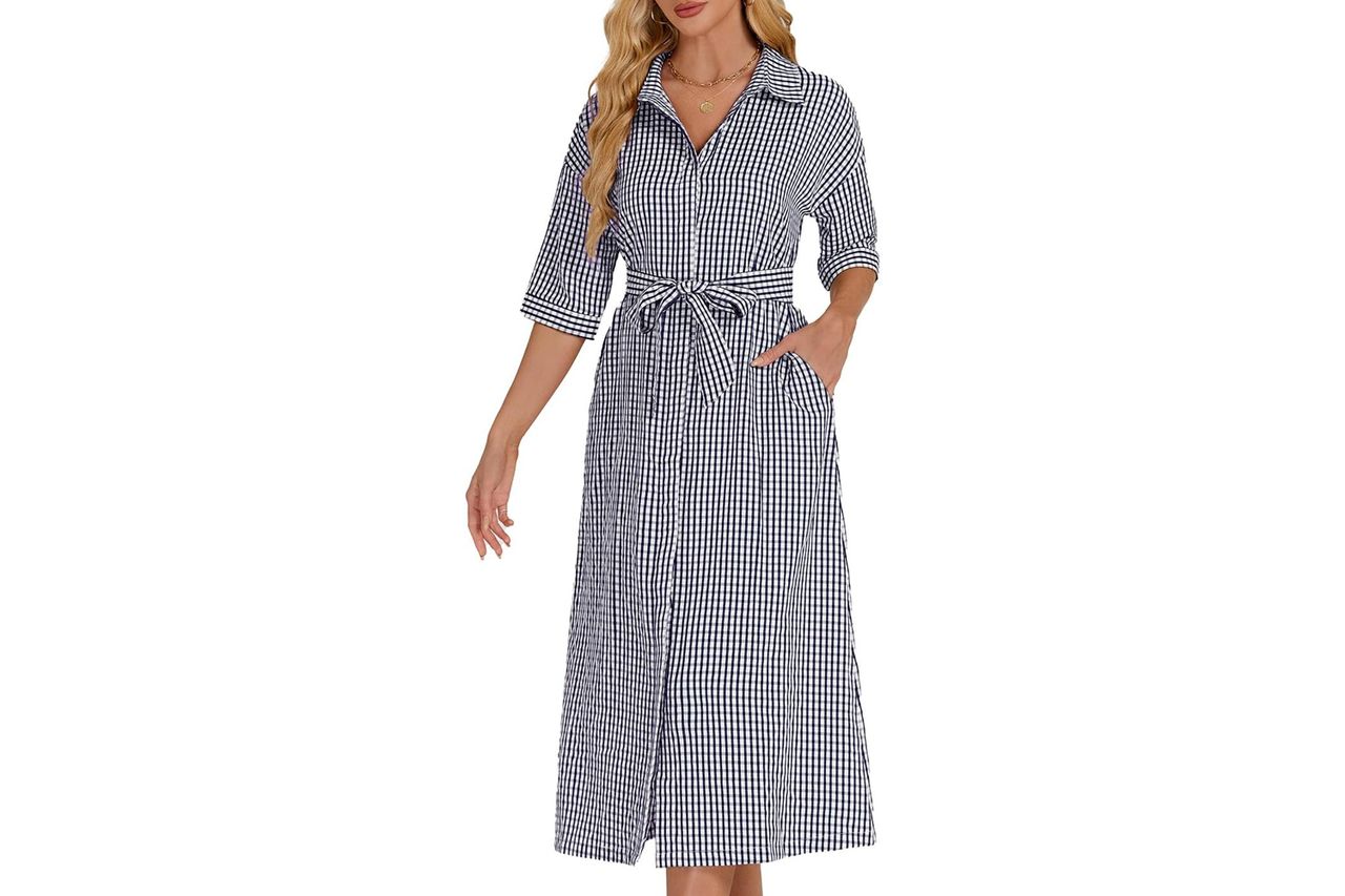 YEXPINE Women's 2026 Summer Gingham Maxi Dress Credit: Amazon