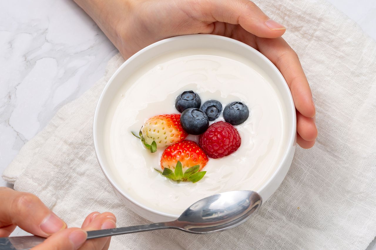 Bowl of yogurt with fruit (stock image)Credit: Getty