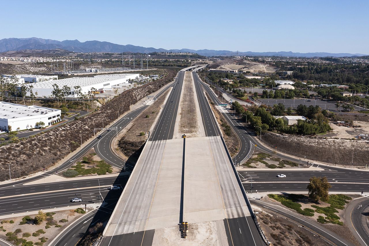 Aerial view of the 241 Freeway as it runs through Foothill Ranch in Lake Forest, California, USA. 241 Told Road in Lake Forest, Calif. (stock photo)Credit: Getty