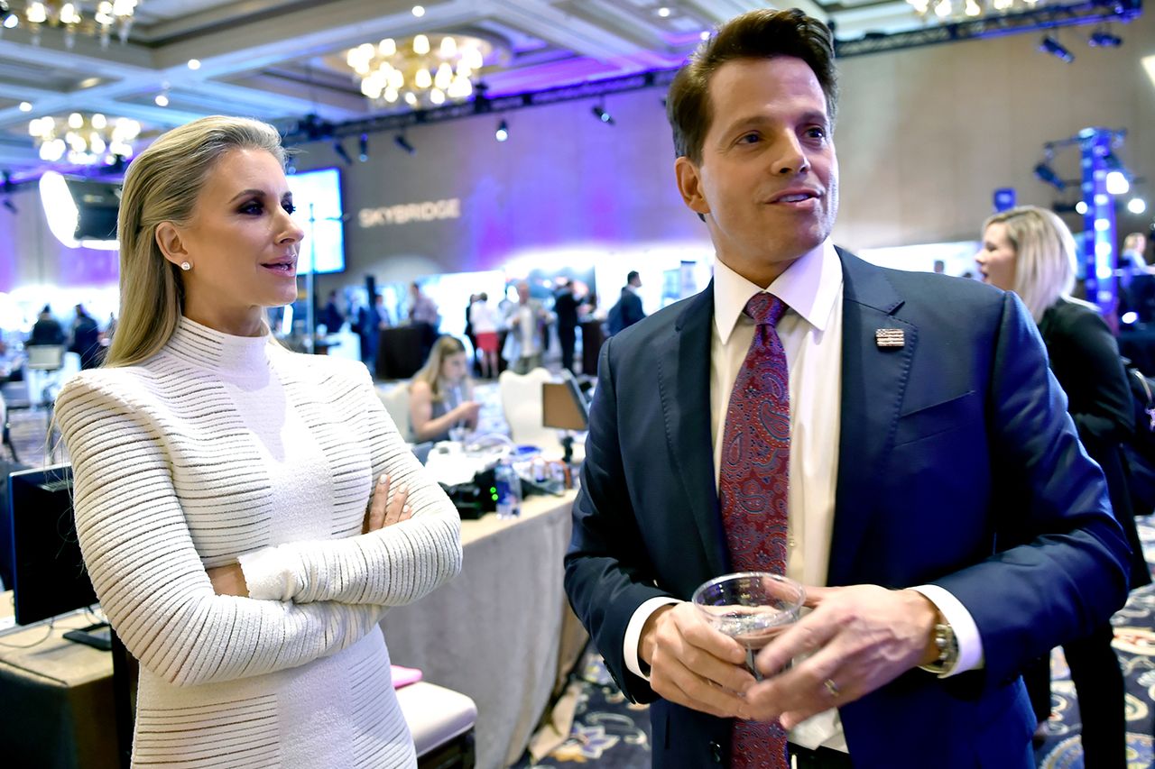 Founder of Skybridge Capital and former White House Communications Director Anthony Scaramucci (R) greets guests with his wife Deidre Ball From left: Deidre Ball and Anthony Scaramucci in 2019.Credit: David Becker/Getty