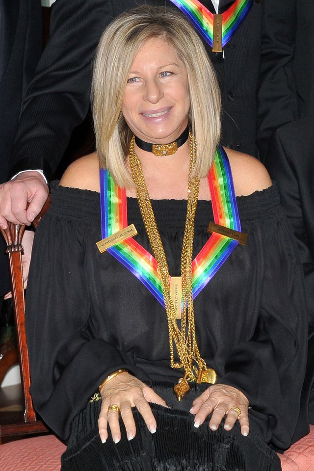 Barbra Streisand, a 2008 Kennedy Center honoree, poses for the formal group photo following the Artist's Dinner to honor the 2008 recipients of the Kennedy Center Honors at the U.S. Department of State December 6, 2008 in Washington, DC. The artists will be honored in a live show being taped December 7, 2008 Barbra Streisand during the Kennedy Center Honors on December 6, 2008 in Washington, DC.Credit: Ron Sachs-Pool/Getty