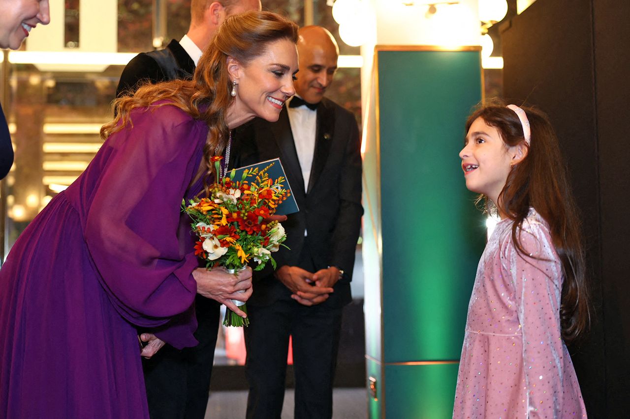 Britain's Catherine, Princess of Wales receives flowers as she attends the global premiere of the film 'Digger' in Leicester Square in central London on September 22, 2026. Kate Middleton in Leicester Square, central London, on September 22, 2026.Credit: Geoff PUGH / POOL / AFP via Getty
