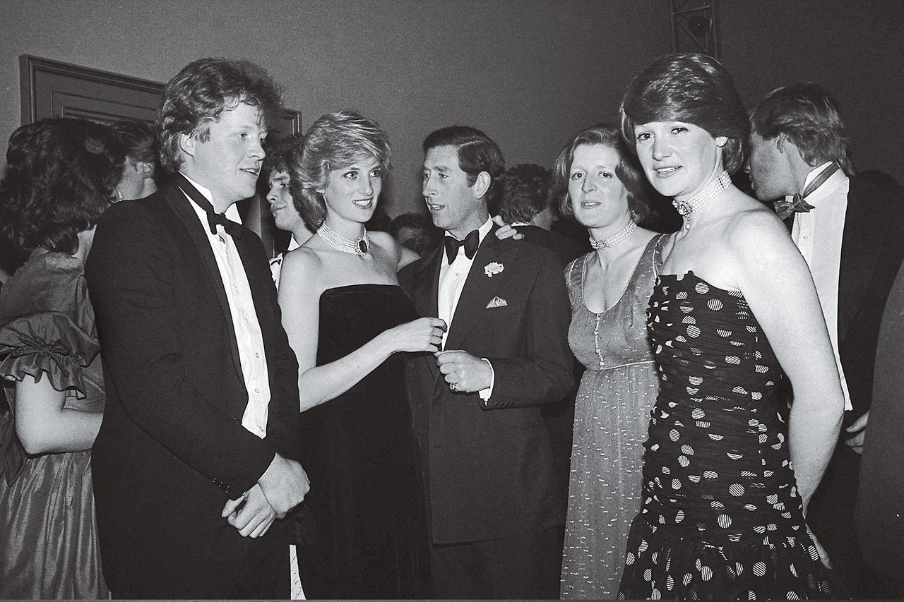 1985 21st birthday of Charles Earl Spencer Princess Diana Prince Charles British royalty sisters Sarah McCorquodale Lady Jane Fellowes brother sister sibling From left: Charles Spencer, Princess Diana, Prince Charles, Lady Jane and Lady Sarah (the oldest Spencer sisters) at Spencer’s 21st birthday party in 1985.Credit: Keith Butcher/Shutterstock