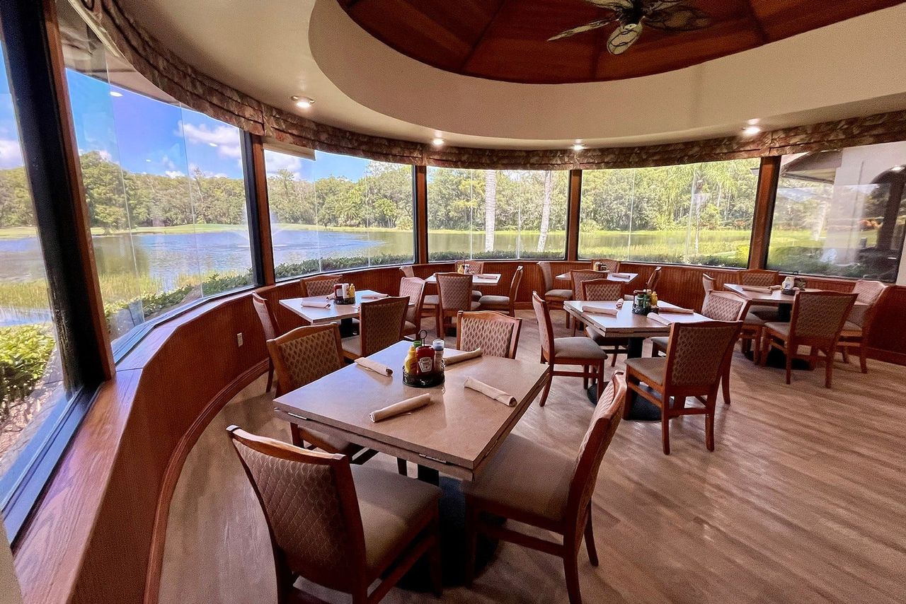 Banks of windows fill the bar area at Birdies at Cross Creek in Fort Myers. Inside Birdies at Cross Creek Golf Club in Fort Myers, FloridaCredit: USA TODAY Network/Reuters Connect