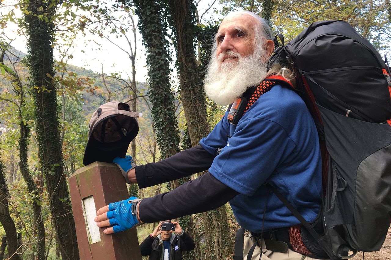Dale Sanders Dale Sanders,then 82, first broke the record for oldest person to hike the Appalachian Trail in 2017Credit: Tara Bahrampour/The Washington Post via Getty