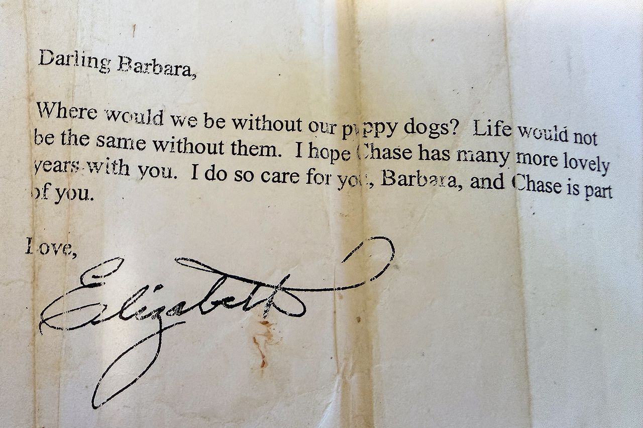 Elizabeth Taylor noteCredit: Courtesy of Barbara Berkowitz