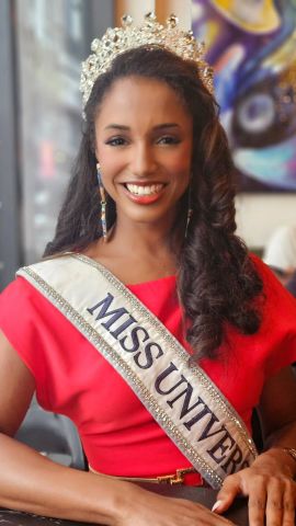 A woman wearing a crown and a sash reading Miss Universe smiling at the camera Gabrielle Henry.Credit: Miss Universe Jamaica Gabrielle Henry/Instagram