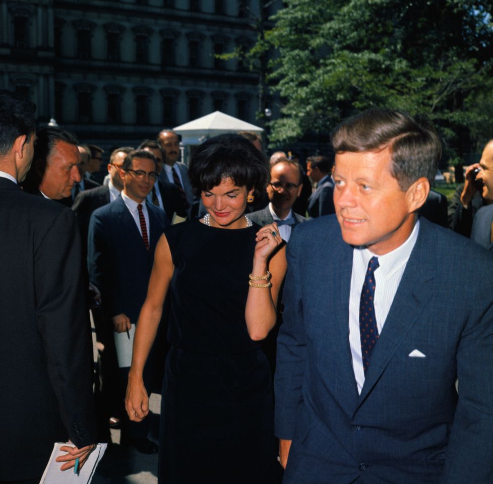 John F. Kennedy with wife, Jacqueline, during a visit from Prince Rainier and Princess Grace in Washington, D. C.Credit: Getty