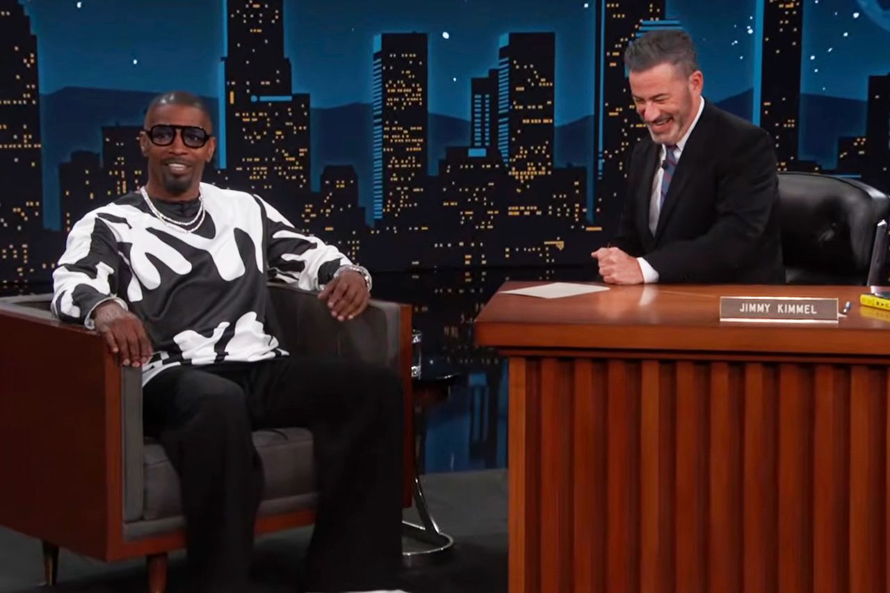 Jamie Foxx on Kimmel talking about expecting at 58 years old Jamie Foxx on ‘Jimmy Kimmel Live!’Credit: Jimmy Kimmel/Youtube