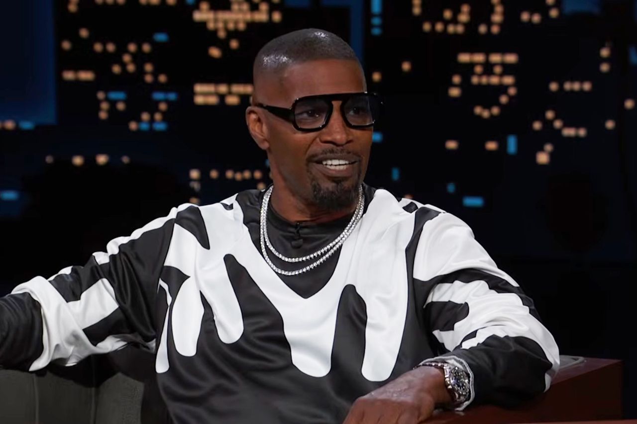 Jamie Foxx on Kimmel talking about expecting at 58 years old Jamie Foxx on ‘Jimmy Kimmel Live!’Credit: Jimmy Kimmel/Youtube