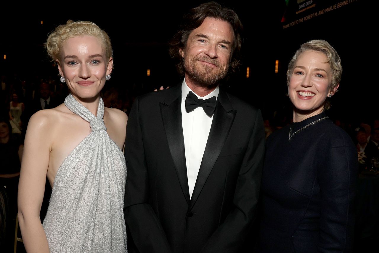 Julia Garner, Jason Bateman and Carrie CoonCredit: Todd Williamson/NBC via Getty