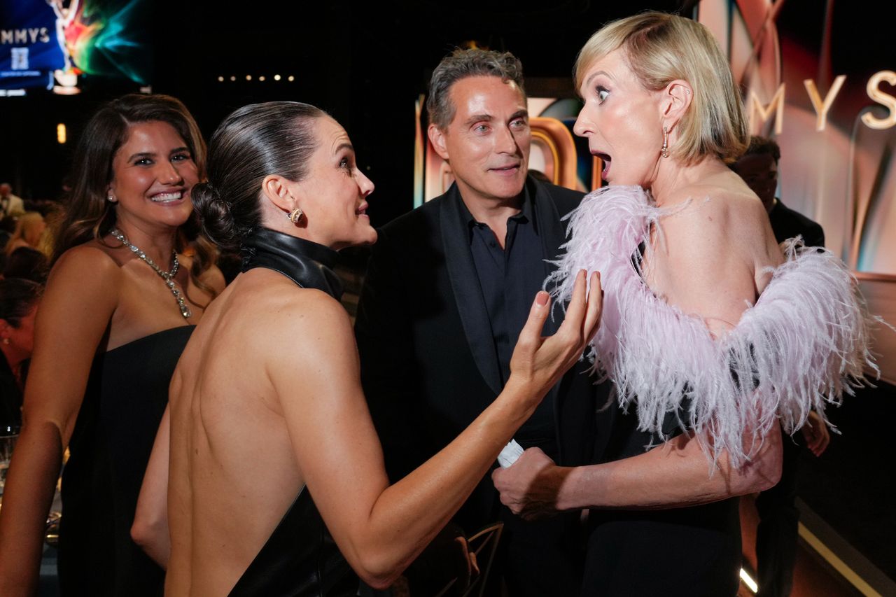 Keri Russell, left, Rufus Sewell and Allison JanneyCredit: Jordan Strauss/Invision for the Television Academy/AP Content Services