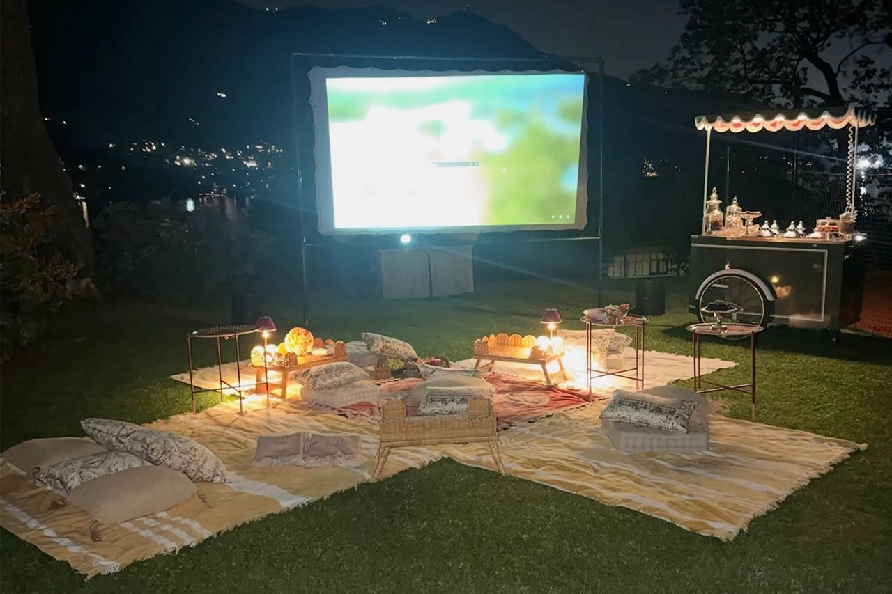Outdoor movie night Outdoor movie night in Lewis Hamilton’s Sept. 22, 2026 InstagramCredit: Lewis Hamilton/Instagram
