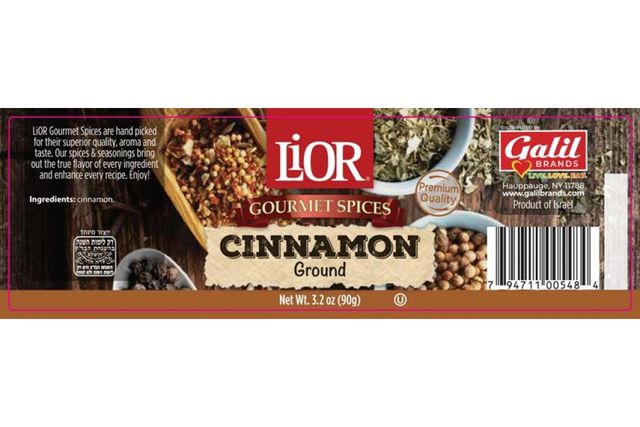 Lior Cinnamon Ground Seasoning recall Lior Cinnamon Ground SeasoningCredit: FDA