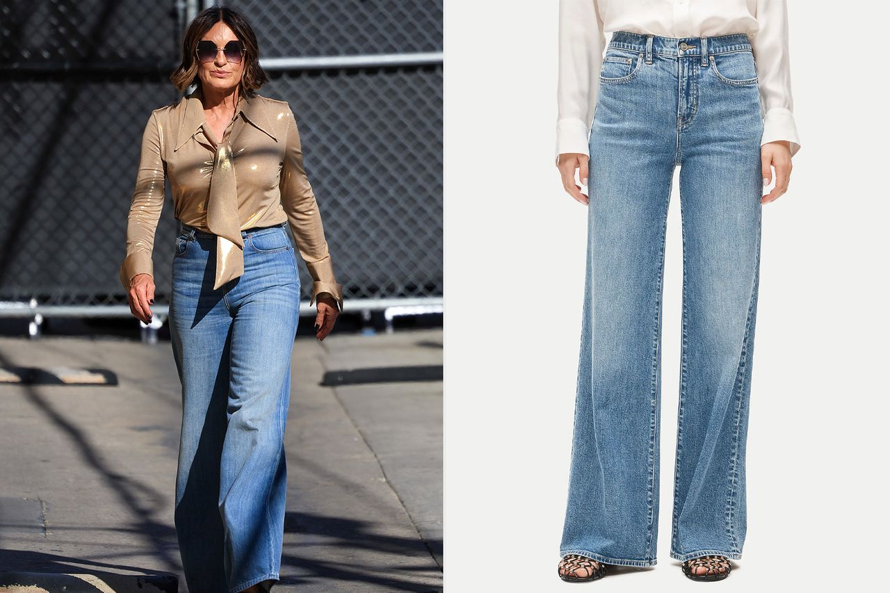 Mariska Hargitay arrives for an appearance on 'Jimmy Kimmel Live!' in Hollywood. Credit: Melanie Miller / BACKGRID; J crew