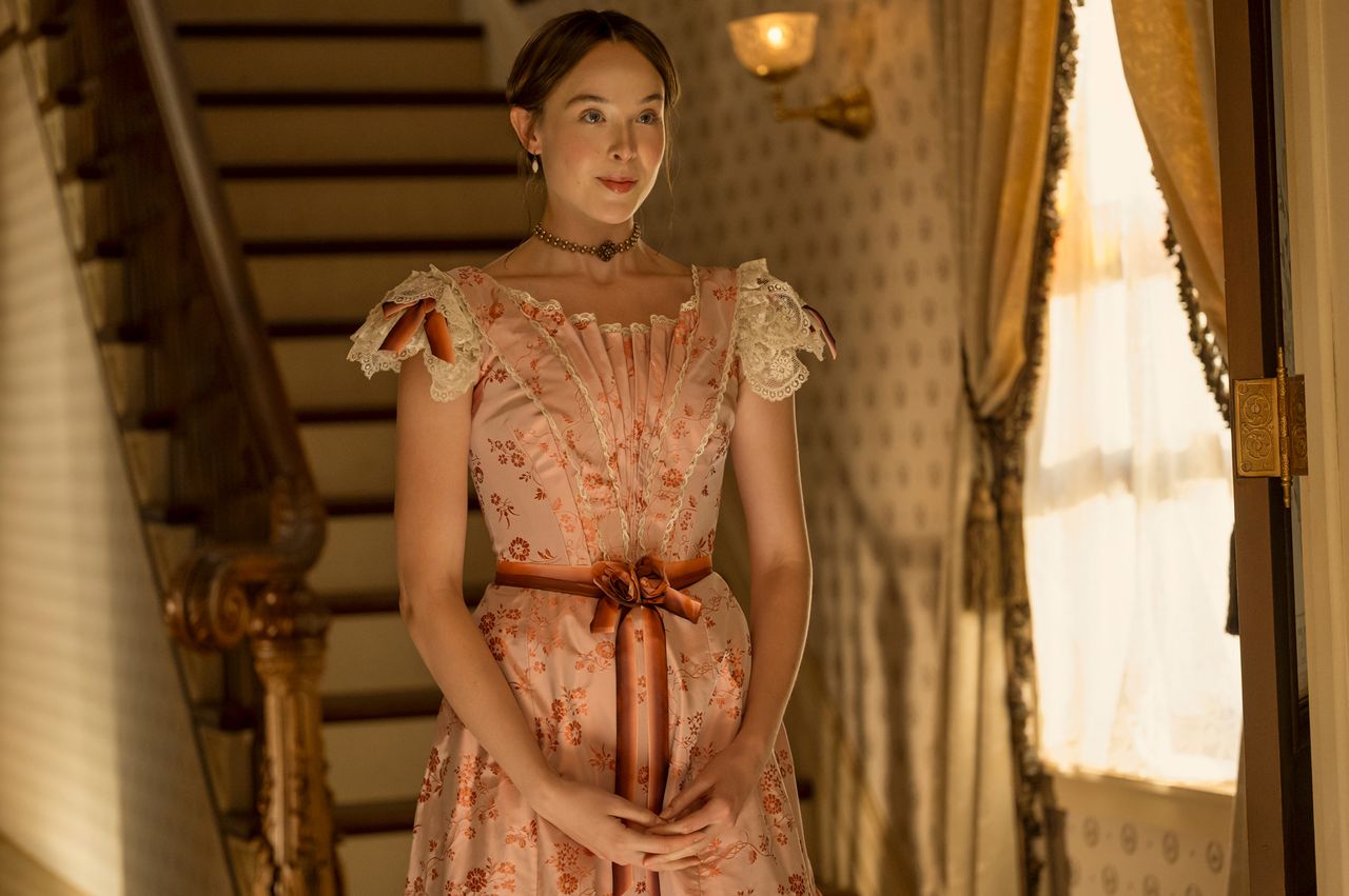 Ella Beatty as Lizzie Borden in episode 401 of Monster: The Lizzie Borden Story. Ella Beatty as Lizzie Borden in episode 401 of Monster: The Lizzie Borden Story.Credit: Suzanne Tenner/Netflix