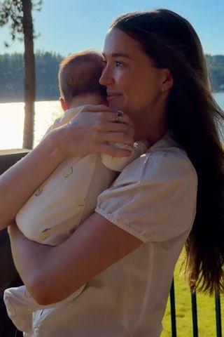 Nicole Brydon Bloom holds her son in a photo shared in July 2026Credit: Nicole Brydon Bloom/Instagram