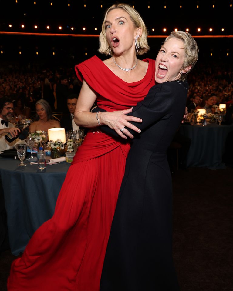 Rhea Seehorn and Carrie CoonCredit: Todd Williamson/NBC via Getty