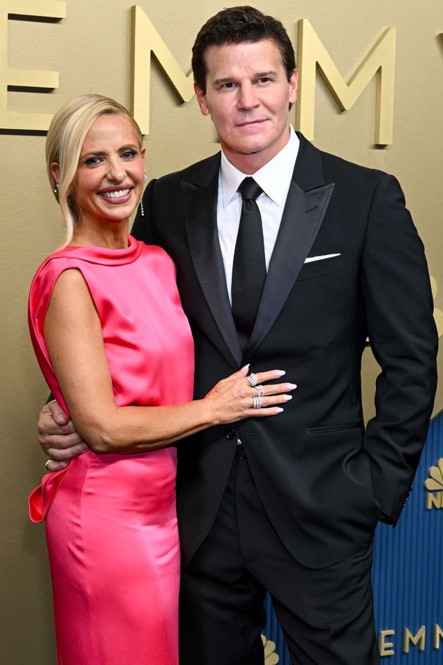 Sarah Michelle Gellar and David Boreanaz at the 78th Emmy Awards held at Peacock Theater on September 14, 2026 in Los Angeles, California Credit: Gilbert Flores/Variety via Getty