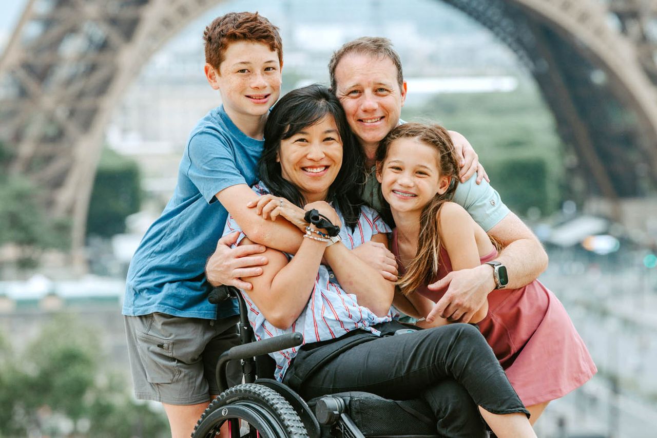 Doctor Paralyzed After Mountain Fall Returns to Practicing Medicine 2 Years Later: ‘I Feel Whole Again’ - Shirlee Xie Shirlee Xie with her familyCredit: PhilArty