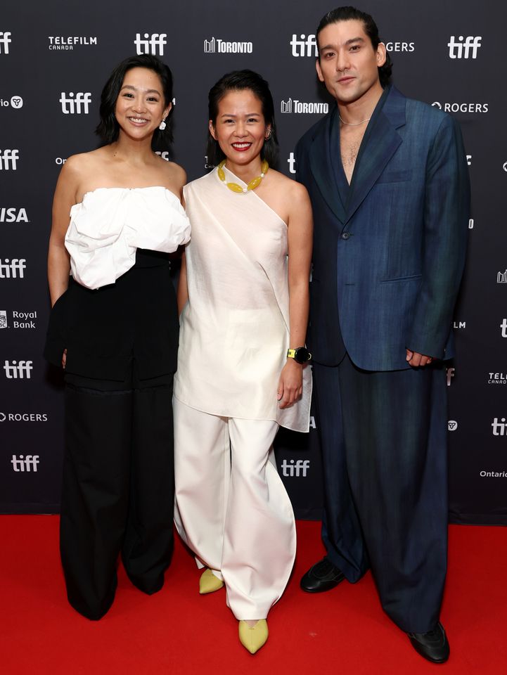 Stephanie Hsu, Phuong Mai Nguyen and Will Sharpe (L-R) Stephanie Hsu, Phuong Mai Nguyen and Will Sharpe attend the premiere of “In Waves” during the 2026 Toronto International Film Festival at TIFF Lightbox on September 14, 2026 in Toronto, Ontario.Credit: Cindy Ord/Getty