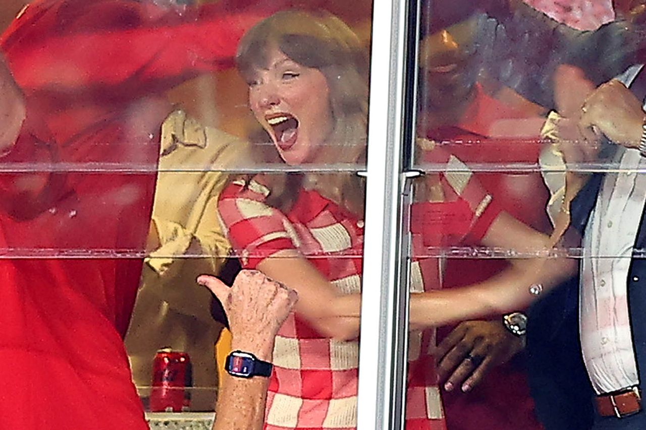 Donna Kelce, Singer Taylor Swift and Jason Kelce celebrate after Travis Kelce #87 of the Kansas City Chiefs 59 yard reception against the Denver Broncos during the third quarter in the game at Arrowhead Stadium on September 14, 2026 in Kansas City, Missouri. Taylor Swift celebrates after Travis Kelce #87 of the Kansas City Chiefs 59-yard reception against the Denver Broncos during the third quarter in the game at Arrowhead Stadium on Sept. 14, 2026.Credit: David Eulitt/Getty