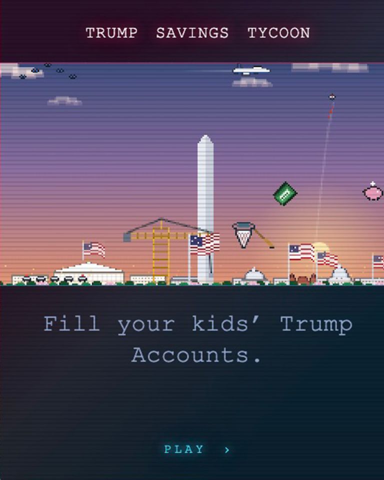 White House website debuts 5 low-res arcade video games that promote Trump's agenda âprotect the border from the coming hordeâ The White House “Trump Savings Tycoon” gameCredit: The White House