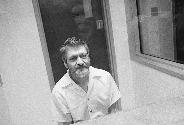 Ted Kaczynski in prison on Aug. 30, 1999Credit: (Photo by Stephen J. Dubner/Getty Images)